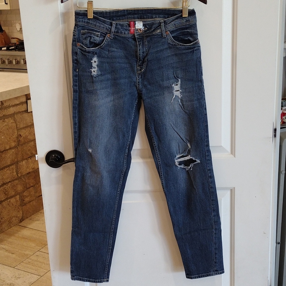 Divided H&M Distressed Jeans Medium Wash Size 6